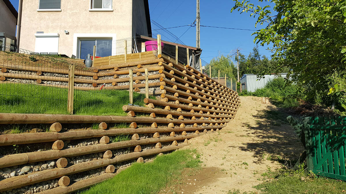 Murs de soutènement en bois sur mesure